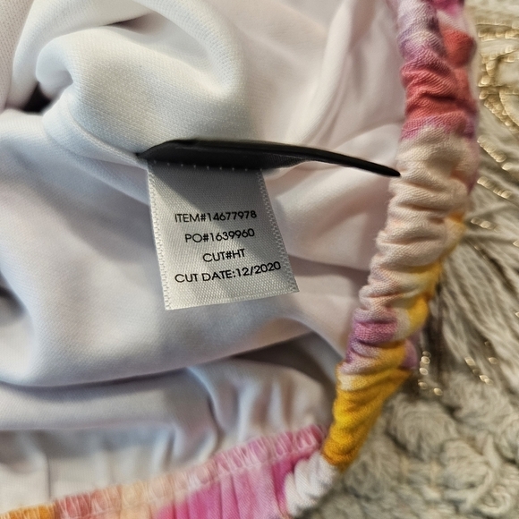 Torrid Multi Watercolor Tie-Dye Off Shoulder Skirt Set Size 1/1X Summer Party - Picture 8 of 12